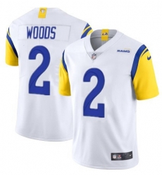 Men Nike Rams 10 Cooper Kupp White Yellow Vapor Untouchable Limited Jersey