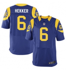 Nike Rams #6 Johnny Hekker Royal Blue Alternate Mens Stitched NFL Elite Jersey