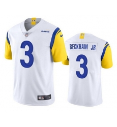 Youth Los Angeles Rams 3 Odell Beckham Jr  White Vapor Untouchable Limited Stitched Jersey 