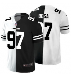 Los Angeles Chargers 97 Joey Bosa Men Black V White Peace Split Nike Vapor Untouchable Limited NFL Jersey