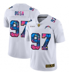 Los Angeles Chargers 97 Joey Bosa Men White Nike Multi Color 2020 NFL Crucial Catch Limited NFL Jersey