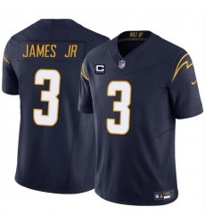 Men Los Angeles Chargers 3 Derwin James Jr  Navy 2024 F U S E  With 4 Star C Patch Vapor Untouchable Limited Stitched Jersey