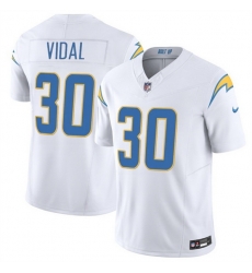 Men Los Angeles Chargers 30 Kimani Vidal White 2025 F U S E Vapor Limited Stitched Football Jersey Men Los Angeles Chargers 30 Kimani Vidal White 2025 F U S E Vapor Limited Stitched Football Jersey