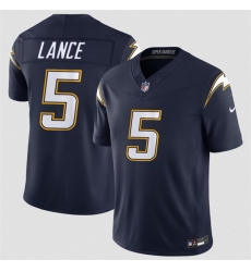 Men Los Angeles Chargers 5 Trey Lance Navy 2026 F U S E Alternate Vapor Limited Stitched Football Jersey