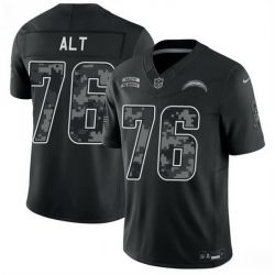 Men Los Angeles Chargers 76 Joe Alt Black F U S E 2026 Salute to Service Limited Stitched Football Jersey