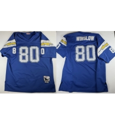 Men Los Angeles Chargers 80 Kellen Winslow Blue 1981 Throwback Stitched Football Jersey Men Los Angeles Chargers 80 Kellen Winslow Blue 1981 Throwback Stitched Football Jersey