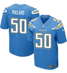 Mens Nike Los Angeles Chargers #50 Hayes Pullard Electric Blue Elite Jersey