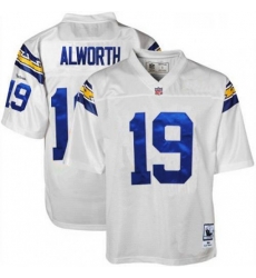 Mitchell And Ness Los Angeles Chargers 19 Lance Alworth Authentic White 1984 Throwback NFL Jersey