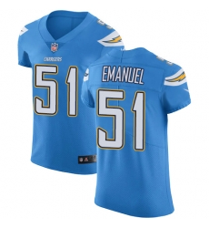 Nike Chargers #51 Kyle Emanuel Electric Blue Alternate Mens Stitched NFL Vapor Untouchable Elite Jersey