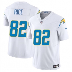 Youth Los Angeles Chargers 82 Brenden Rice White 2024 Draft F U S E Vapor Limited Stitched Football Jersey