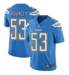 Youth Nike Chargers 53 Mike Pouncey Electric Blue Alternate Stitched NFL Vapor Untouchable Limited Jersey