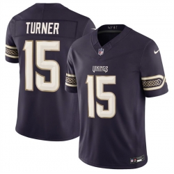 Men Minnesota Vikings  15 Joshua Dobbs Deep Purple 2026 F U S E  Rivalries Collection Limited Stitched Football Jersey