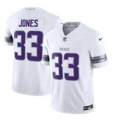 Men Minnesota Vikings 33 Aaron Jones White F U S E  Winter Warrior Limited Stitched Jersey