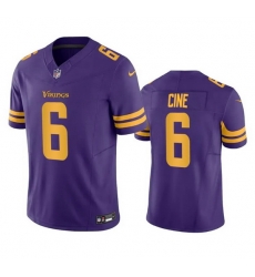 Men Minnesota Vikings 6 Lewis Cine Purple 2023 F.U.S.E. Color Rush Stitched Jersey