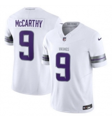 Men Minnesota Vikings 9 J J  McCarthy White F U S E  Winter Warrior Limited Stitched Jersey