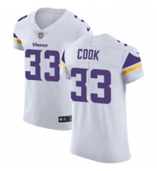 Mens Nike Minnesota Vikings 33 Dalvin Cook White Vapor Untouchable Elite Player NFL Jersey