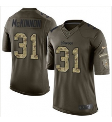 Nike Minnesota Vikings #31 Jerick McKinnon Green Men 27s Stitched NFL Limited Salute to Service Jersey