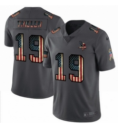 Nike Vikings 19 Adam Thielen 2019 Salute To Service USA Flag Fashion Limited Jersey