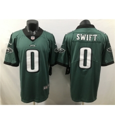 Men Philadelphia Eagles 0 D'Andre Swift Green 2023 Draft Vapor Limited Stitched Football Jersey