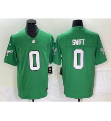 Men Philadelphia Eagles 0 D'andre Swift Green 2023 F U S E Vapor Untouchable Stitched Football Jersey