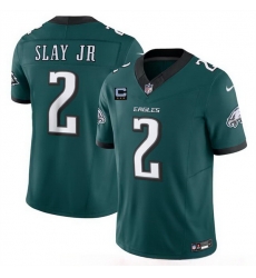 Men Philadelphia Eagles 2 Darius Slay JR Green F U S E With 3 Star C Patch Vapor Untouchable Limited Stitched Football Jersey