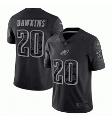 Men Philadelphia Eagles 20 Brian Dawkins Black Reflective Limited Stitched Jersey