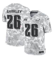 Men Philadelphia Eagles 26 Saquon Barkley 2024 F U S E Arctic Camo Salute To Service Limited Stitched Football Jersey