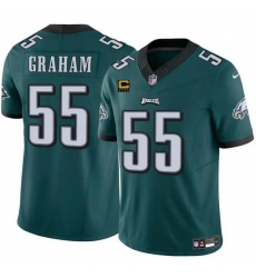 Men Philadelphia Eagles 55 Brandon Graham Green F U S E With 4 Star C Patch Vapor Untouchable Limited Stitched Football Jersey