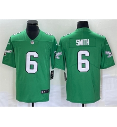 Men Philadelphia Eagles 6 DeVonta Smith Green Stitched Football Jersey