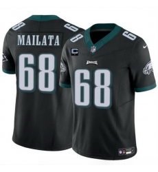 Men Philadelphia Eagles 68 Jordan Mailata Black F U S E With 1 Star C Patch Vapor Untouchable Limited Stitched Football Jersey