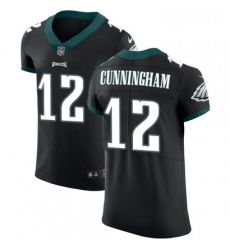 Mens Nike Philadelphia Eagles 12 Randall Cunningham Black Alternate Vapor Untouchable Elite Player NFL Jersey