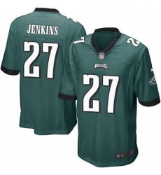 Mens Nike Philadelphia Eagles 27 Malcolm Jenkins Game Midnight Green Team Color NFL Jersey