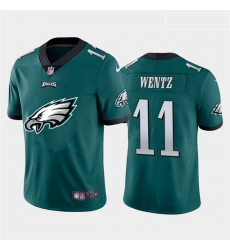 Nike Eagles 11 Carson Wentz Green Team Big Logo Vapor Untouchable Limited Jersey