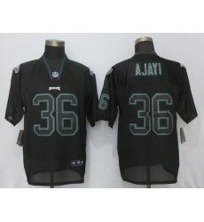 Nike Eagles #36 Jay Ajayi Black Lights Out Elite Jersey