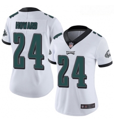 Eagles #24 Jordan Howard White Women Stitched Football Vapor Untouchable Limited Jersey