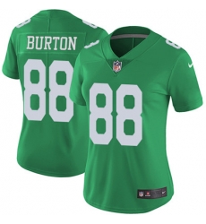 Nike Eagles #88 Trey Burton Green Womens Stitched NFL Limited Rush Jersey