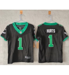 Women Philadelphia Eagles 1 Jalen Hurts Black F U S E  Throwback Vapor Untouchable Limited Stitched Football Jersey  Women Philadelphia Eagles 1 Jalen Hurts Black F U S E  Throwback Vapor Untouchable Limited Stitched Football Jersey