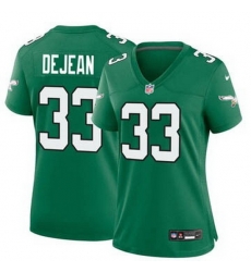 Women Philadelphia Eagles Cooper DeJean #33 Green Vapor Untouchable Stitched NFL Jersey