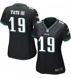 Womens Nike Philadelphia Eagles 19 Golden Tate III Game Black Alternate NFL Jersey