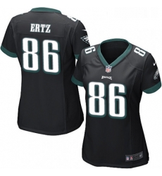 Womens Nike Philadelphia Eagles 86 Zach Ertz Game Black Alternate NFL Jersey