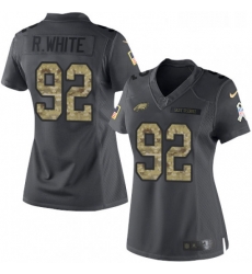 Womens Nike Philadelphia Eagles 92 Reggie White Limited Black 2016 Salute to Service NFL Jersey