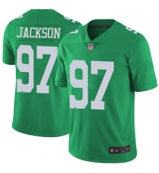 Eagles 97 Malik Jackson Green Youth Stitched Football Limited Rush Jersey