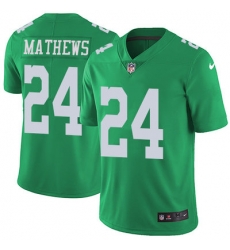 Nike Eagles #24 Ryan Mathews Green Youth Stitched NFL Limited Rush Jersey