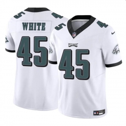 Youth Philadelphia Eagles 45 Devin White White 2023 F U S E Vapor Untouchable Limited Stitched Football Jersey