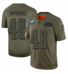 Youth Philadelphia Eagles 48 Wes Hopkins Limited Camo 2019 Salute to Service Football Jersey