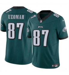 Youth Philadelphia Eagles 87 C J  Uzomah Green 2023 F U S E Vapor Untouchable Limited Stitched Football Jersey