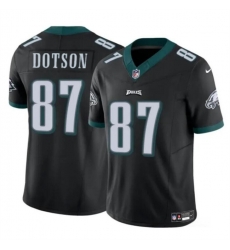 Youth Philadelphia Eagles 87 Jahan Dotson Black F U S E Vapor Untouchable Limited Stitched Football Jersey