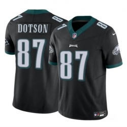 Youth Philadelphia Eagles 87 Jahan Dotson Black F U S E Vapor Untouchable Limited Stitched Football Jersey