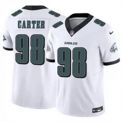 Youth Philadelphia Eagles Jalen Carter #98 White F U S E Stitched NFL Jersey