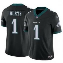 Youth Philadelphia Eagles Jalen Hurts 1 Black F U S E Stitched NFL Jersey